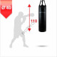 Боксерский мешок Бойко-Спорт из ременной кожи 40 x 110 см, 35-45 кг
