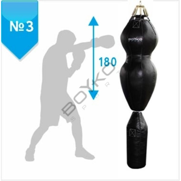 Боксерский мешок Бойко-Спорт (силуэт) №3 ПВХ 40 x 180 см, 55-65 кг