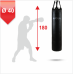 Боксерский мешок Бойко-Спорт из ременной кожи 40 x 180 см, 60-75 кг