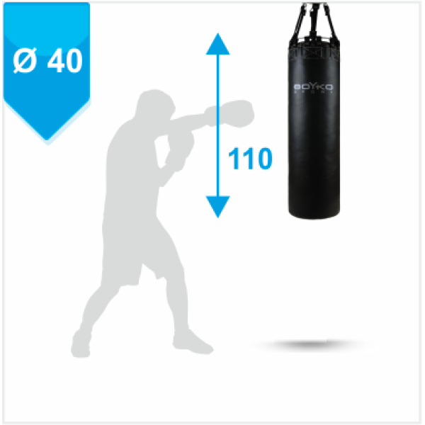 Боксерский мешок Бойко-Спорт ПВХ 40 x 110 см, 30-45 кг