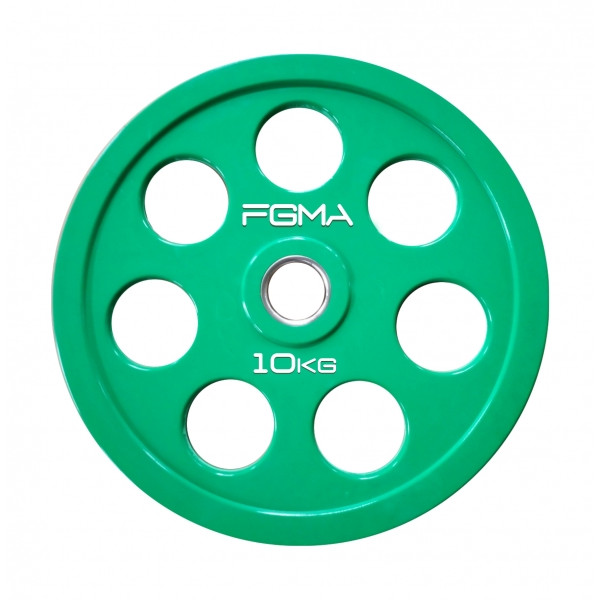 Диск (блин) для штанги обрезиненный REVOLVER FGMA Color 10 кг ТК 004