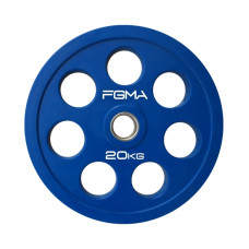 Диск (блин) для штанги обрезиненный REVOLVER FGMA Color 20 кг ТК 006