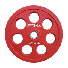 Диск (млинець) для штанги гумовий REVOLVER FGMA Color 25 кг ТК 007
