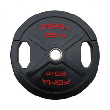 Диск (млинець) для штанги гумовий FGMA "X" 25 кг ТК 014