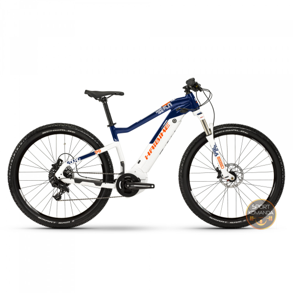 Електровелосипед Haibike SDURO HardNine 5.0 i500Wh NX 19 HB YCS, рама XL, біло-синьо-жовтогарячий, 2019