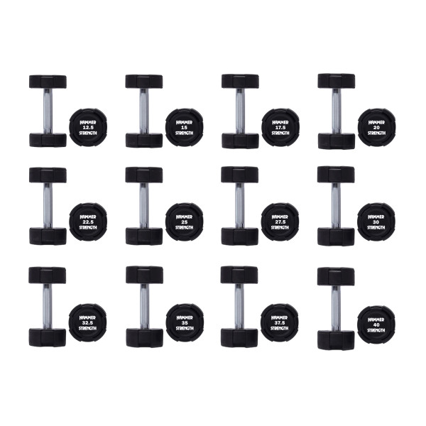Гантельний ряд 12.5-40 кг Hammer Strength TPU (12 пар) 630 кг