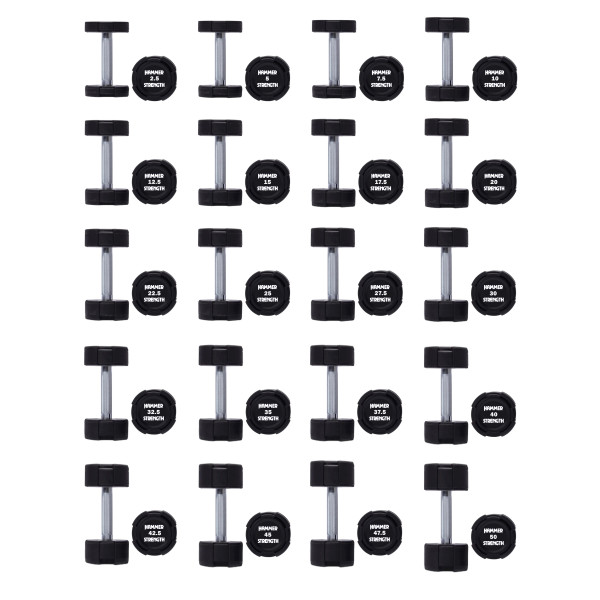 Гантельний ряд 2.5-50 кг Hammer Strength TPU (20 пар) 1050 кг