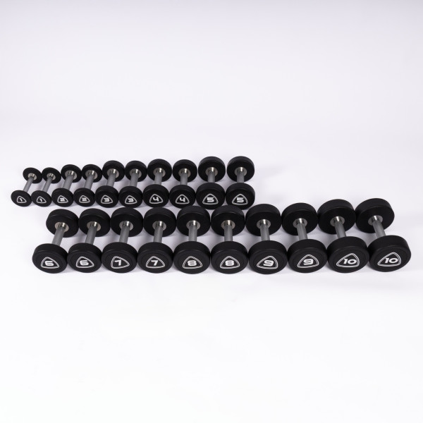 Гантельний ряд 1-10 кг Generation Fitness з поліуретановим покриттям (10 пар)