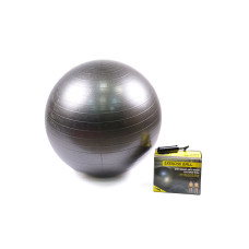 М'яч для фітнесу Generation Fitness Anti-Burst FF-65 см Silver з насосом