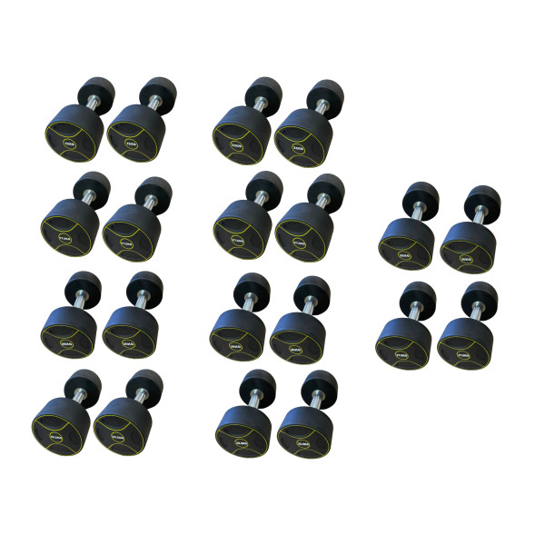 Уретановий гантельний ряд Generation Fitness FF51D4B-15/37,5kg (10 пар) 525 кг