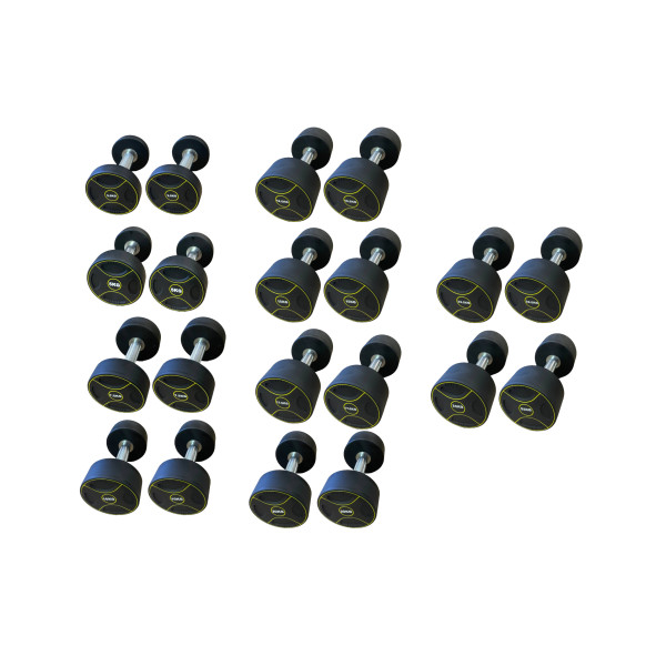 Уретановий гантельний ряд Generation Fitness FF51D4B-2,5/25kg (10 пар) 275 кг