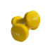 Гантель для фітнесу з вініловим покриттям Generation Fintess FF51D3B-1kg (жовта)