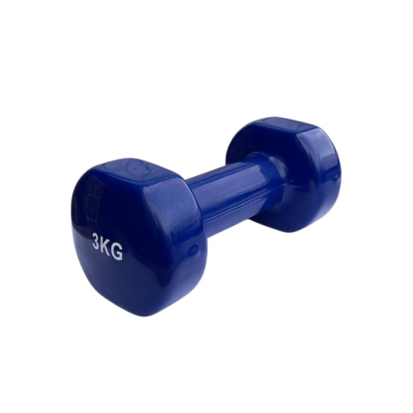 Гантель для фітнесу з вініловим покриттям Generation Fintess FF51D3B-3kg (синя)
