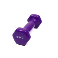 Гантель для фітнесу з вініловим покриттям Generation Fitness FF51D3A-0.5kg (фіолетовий) Гантель для фітнесу з вініловим покриттям Generation Fitness FF51D3A-0.5kg (фіолетовий)