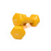 Гантель для фітнесу з вініловим покриттям Generation Fitness FF51D3A-1kg (жовтий)