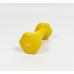 Гантель для фітнесу з вініловим покриттям Generation Fitness FF51D3A-1kg (жовтий)