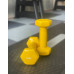 Гантель для фітнесу з вініловим покриттям Generation Fitness FF51D3A-1kg (жовтий)