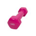 Гантель для фітнесу з вініловим покриттям Generation Fitness FF51D3A-1kg (рожевий)