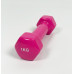 Гантель для фітнесу з вініловим покриттям Generation Fitness FF51D3A-1kg (рожевий)