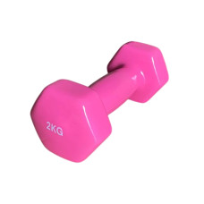 Гантель для фітнесу з вініловим покриттям Generation Fitness FF51D3A-2kg (рожевий) Гантель для фітнесу з вініловим покриттям Generation Fitness FF51D3A-2kg (рожевий)