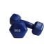 Гантель для фітнесу з вініловим покриттям Generation Fitness FF51D3A-3kg (синій)