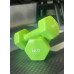 Гантель для фітнесу з вініловим покриттям Generation Fitness FF51D3A-4kg (зелений)