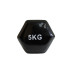 Гантель для фітнесу з вініловим покриттям Generation Fitness FF51D3A-5kg (чорний)