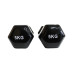 Гантель для фітнесу з вініловим покриттям Generation Fitness FF51D3A-5kg (чорний)
