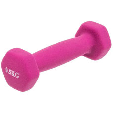 Гантель для фітнесу з неопреновим покриттям Generation Fitness FF51D4A-0.5kg (рожевий)
