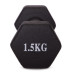 Гантель для фітнесу з неопреновим покриттям Generation Fitness FF51D4A-1.5kg (чорний)