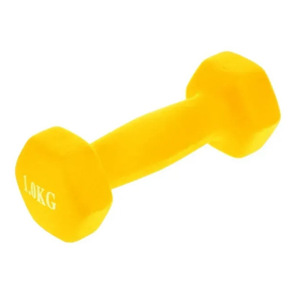 Гантель для фітнесу з неопреновим покриттям Generation Fitness FF51D4A-1kg (жовтий)
