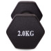 Гантель для фітнесу з неопреновим покриттям Generation Fitness FF51D4A-2kg (чорний)