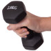 Гантель для фітнесу з неопреновим покриттям Generation Fitness FF51D4A-2kg (чорний)