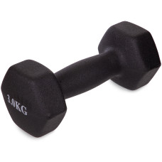 Гантель для фітнесу з неопреновим покриттям Generation Fitness FF51D4A-3kg (чорний)