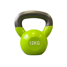 Гиря чавунна з вініловим покриттям 12 кг (салатова) Generation Fitness FF51F1A-12kg