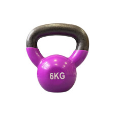 Гиря чавунна з вініловим покриттям 6 кг (фіолетова) Generation Fitness FF51F1A-6kg